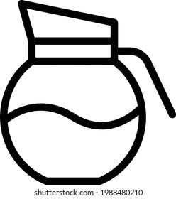 jug vector thin line icon