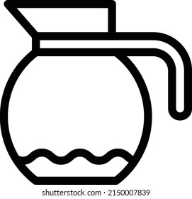 jug vector thin line icon