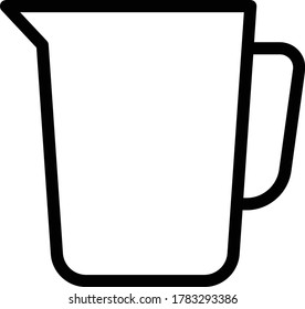 jug vector thine line icon 