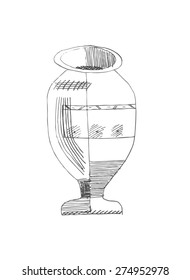Jug. Vectorized hand-drawn style grunge illustration