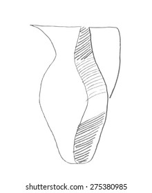 Jug. Vectorized hand-drawn style grunge illustration