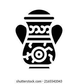 Jug Vintage Glyph Icon Vector. Jug Vintage Sign. Isolated Contour Symbol Black Illustration