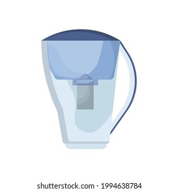 A jug with a water filter. Vector illustration
