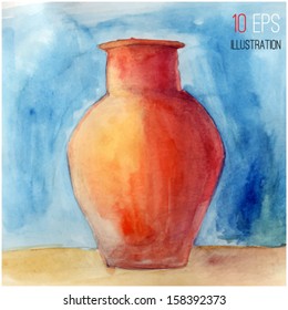 Jug, watercolor