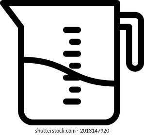 jug with white background. jug is a symbol of bakery .thin line icon.