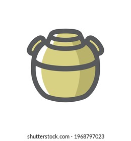 Jug Wine Jar Vektorsymbol Cartoon Illustration.