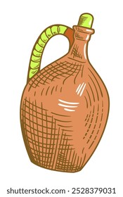 jug of wine vector illustration