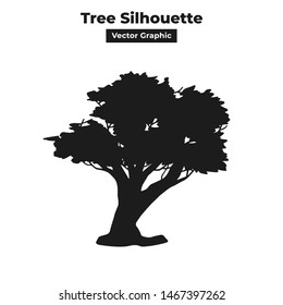 juggle forest tree silhouette vector graphic isolated design