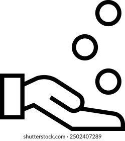 juggle icon. Thin linear style design isolated on white background