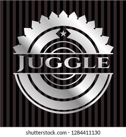 Juggle silvery emblem