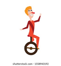 Juggler clown image. Circus concept - Vector illustration