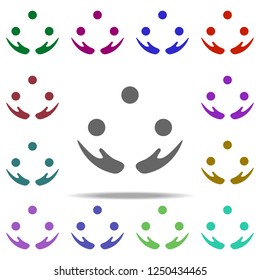 juggler hand icon. Elements of circus in multi color style icons. Simple icon for websites, web design, mobile app, info graphics