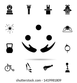juggler hand icon. Universal set of circus for website design and development, app development