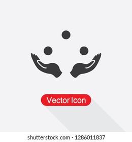 Juggler Hand Icon Vector Illustration Eps10