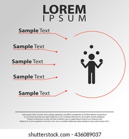 juggler icon. juggler infographics template