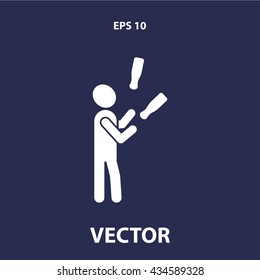 juggler icon. juggler sign
