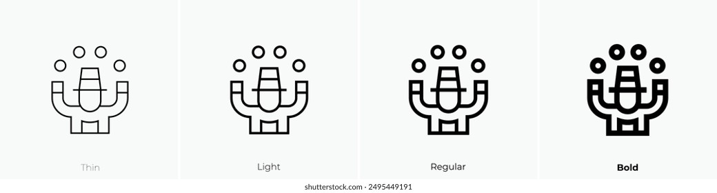 juggler icon. Thin, Light Regular And Bold style design isolated on white background