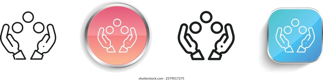 juggler icon. Thin Linear, Regular and Button Style Design Isolated On White Background