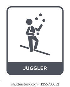 juggler icon vector on white background, juggler trendy filled icons from Magic collection, juggler simple element illustration