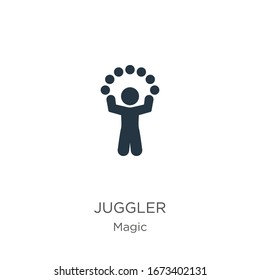 Juggler icon vector. Trendy flat juggler icon from magic collection isolated on white background. Vector illustration can be used for web and mobile graphic design, logo, eps10