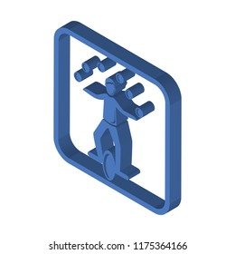 Juggler isometric left top view 3D icon