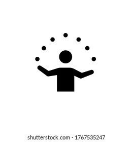 juggler vector icon design on white background