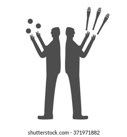 Jugglers gray icon