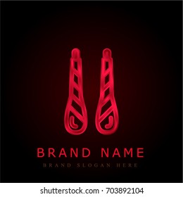Jugglin red chromium metallic logo