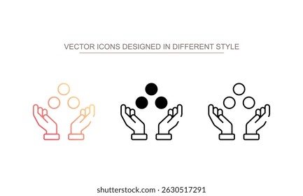 Juggling Ball icon design with white background stock illustration