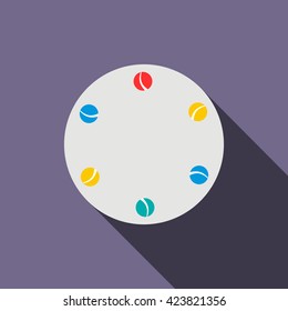 Juggling balls icon, flat style