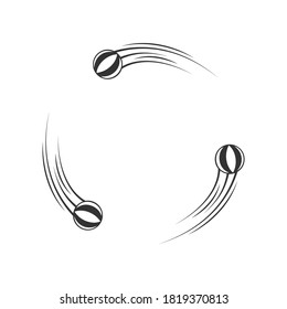 Umarmungsbälle einzeln auf weißem Hintergrund. Designelemente. Vektorgrafik