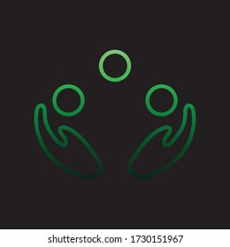 malabarismo, bolas, icono de nolan. Línea delgada simple, contorno vector del carnaval e iconos de diversión para ui y ux, sitio web o aplicación móvil