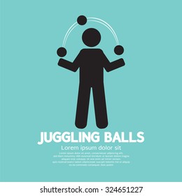 Juggling Balls Symbol Vector Illustration