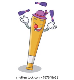 Juggling Baseball Bat Character Cartoon