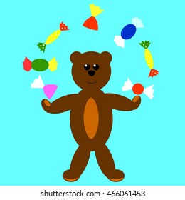 juggling bear candies