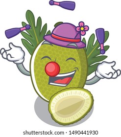 Juggling breadfruit isolated with in the mascot