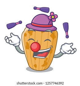 Juggling cake madeleine in shape homemade cartoon