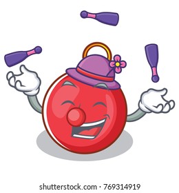 Juggling Christmas ball character cartoon