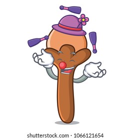 Juggling cloves mascot cartoon style