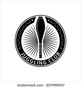 Juggling Clubs Icon, Club, Pin, Baton Vector Art Illustration