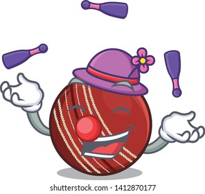 Juggling cricket ball in the character column