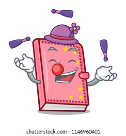 Juggling diary mascot cartoon style