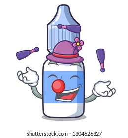 Juggling eye drops isolated with the characters
