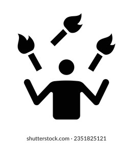 Icono De Glifo De Vector De Fuego Contrabando Para Uso Personal Y Comercial.
