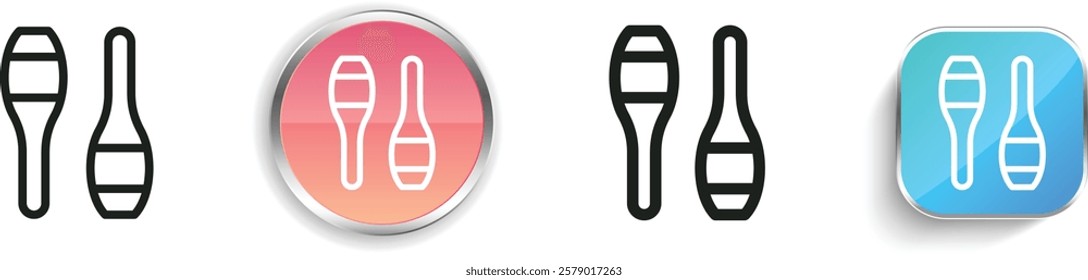 Juggling icon. Thin Linear, Regular and Button Style Design Isolated On White Background