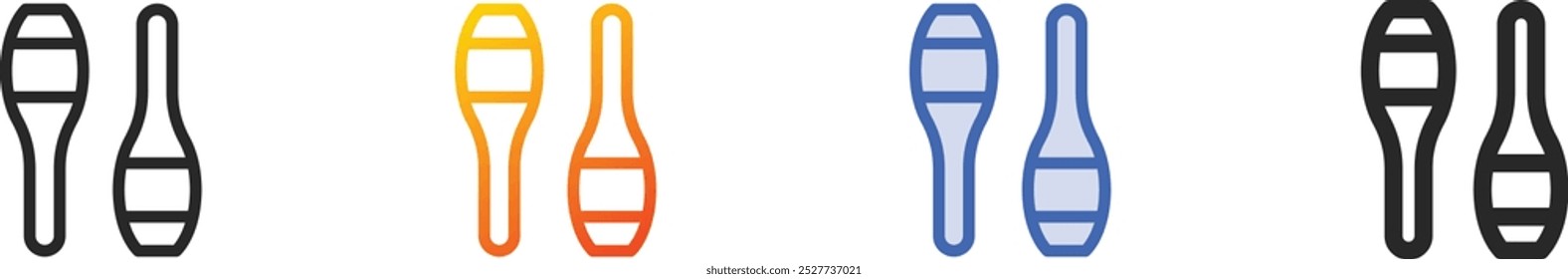 Juggling icon.Thin Linear, Gradient, Blue Stroke and bold Style Design Isolated On White Background