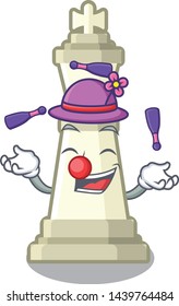 Juggling king chess in the cartoon shape