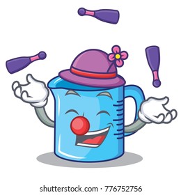 Juggling measuring cup character cartoon