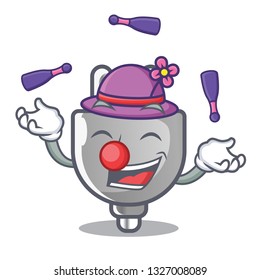 Juggling miniature electric plug the shape cartoon