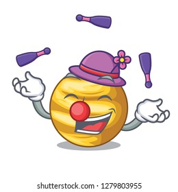 Juggling planet venus isolated with on mascot